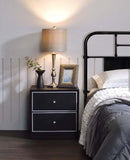 Jabir Rectangular Accent Table, Black & Silver Finish Acme