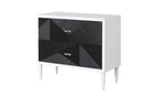 Dubni Rectangular Accent Table, White & Black Finish Acme
