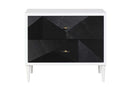 Dubni Rectangular Accent Table, White & Black Finish Acme
