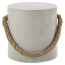 Gene Round Accent Table, Natural Gray Finish Acme