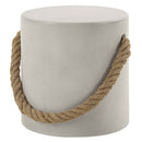 Gene Round Accent Table, Natural Gray Finish Acme