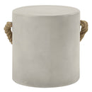 Gene Round Accent Table, Natural Gray Finish Acme