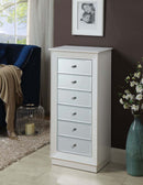 Talor 6 Storage Drawer Jewelry Armoire, White Finish Acme