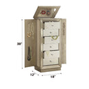 Talor 6 Storage Drawer Jewelry Armoire, Antique Gold Finish Acme