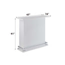 Kite Bar Table, White High Gloss Finish Acme