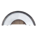 Rahma Bar Table, Antique Ebony Top Grain Leather & Aluminum Acme