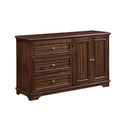 Franklin 4PC Pack Queen Bed Set, Brushed Walnut Finish Acme