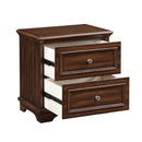 Franklin 4PC Pack Queen Bed Set, Brushed Walnut Finish Acme