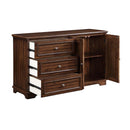 Franklin 4PC Pack Full Bed Set, Brushed Walnut Finish Acme