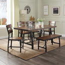 Mariatu 46" Bench, Oak & Black Finish