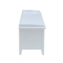 Flavius 43" Bench, Rattan & White Finish