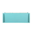 Flavius 43" Bench, Rattan & Teal Finish