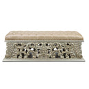 Sorina 66" Bench, Antique Gold Finish