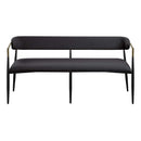 Jaramillo 62" Bench, Beige Chenille & Black Finish
