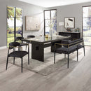 Jaramillo 62" Bench, Beige Chenille & Black Finish