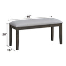 Marit 40" Bench, Gray Finish