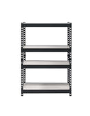 Decmus Bookshelf, Natural & Black Finish Acme