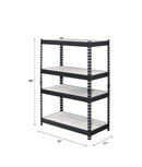 Decmus Bookshelf, Natural & Black Finish Acme