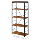 Jurgen Bookshelf, Oak & Black Finish Acme