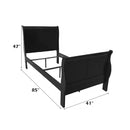 Louis Philippe III Twin Bed, Black Finish Acme
