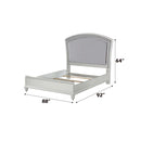 Maverick California King Bed, Fabric & Platinum Finish Acme