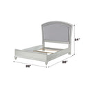Maverick King Bed, Fabric & Platinum Finish Acme