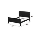 Louis Philippe King Bed, Black Finish Acme