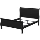 Louis Philippe Queen Bed, Black Finish Acme