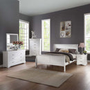 Louis Philippe King Bed, White Finish Acme