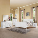 Louis Philippe III King Bed, White Finish Acme