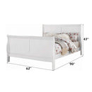 Louis Philippe III Queen Bed, White Finish Acme