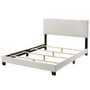 Lien Queen Bed, White Faux Leather Acme