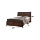Oberreit King Bed, Walnut Finish Acme
