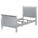 Louis Philippe III Twin Bed, Platinum Finish Acme