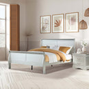 Louis Philippe Full Bed, Platinum Finish Acme