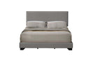 Leandros Queen Bed, Light Gray Fabric Acme