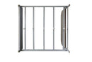 House Marchese Queen Bed, Two Tone Beige Fabric & Pearl Gray Finish Acme