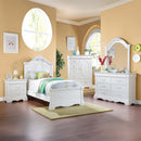 Estrella Twin Bed, White Finish Acme