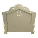 Vatican Eastern King Bed, Faux Leather, Light Gold & Champagne Silver Finish Acme