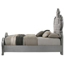 Perine Queen Bed, Gray Velvet Acme