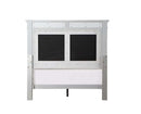 Varian Full Bed, Burgundy Velvet, Silver & Mirrored Finish Acme