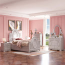Flora Twin Bed, Gray Finish Acme