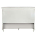 Dorothy Full Bed, Pearl White Faux Leather & Ivory Finish Acme