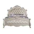 Bently King Bed, Fabric & Champagne Finish Acme