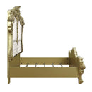Desiderius Eastern King Bed, Antique Gold & Hand Painted Brown Finish Acme