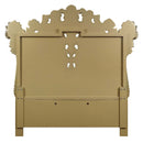 Desiderius Eastern King Bed, Antique Gold & Hand Painted Brown Finish Acme