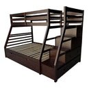 Jason Twin/Full Bunk Bed w/Trundle & Storage, Espresso Finish Acme