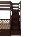 Jason Twin/Full Bunk Bed w/Trundle & Storage, Espresso Finish Acme