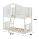 Rohan Cottage Twin/Twin Bunk Bed, White & Pink Finish Acme