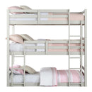 Ronnie Triple Twin Bunk Bed, Light Gray Finish Acme